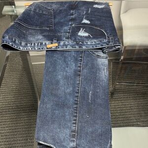 Men's Blue Distressed Jeans